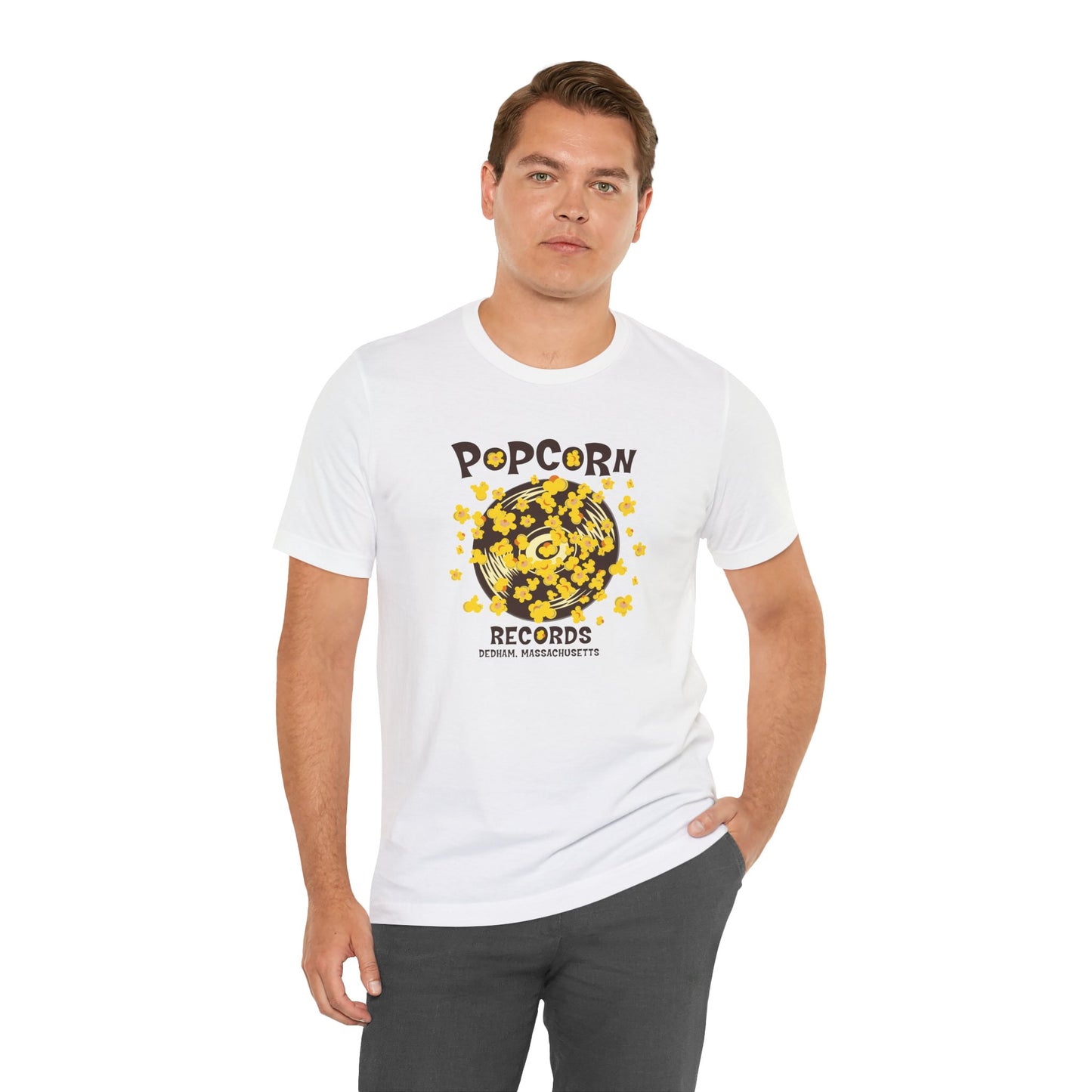 Popcorn Records Unisex Jersey Short Sleeve Tee