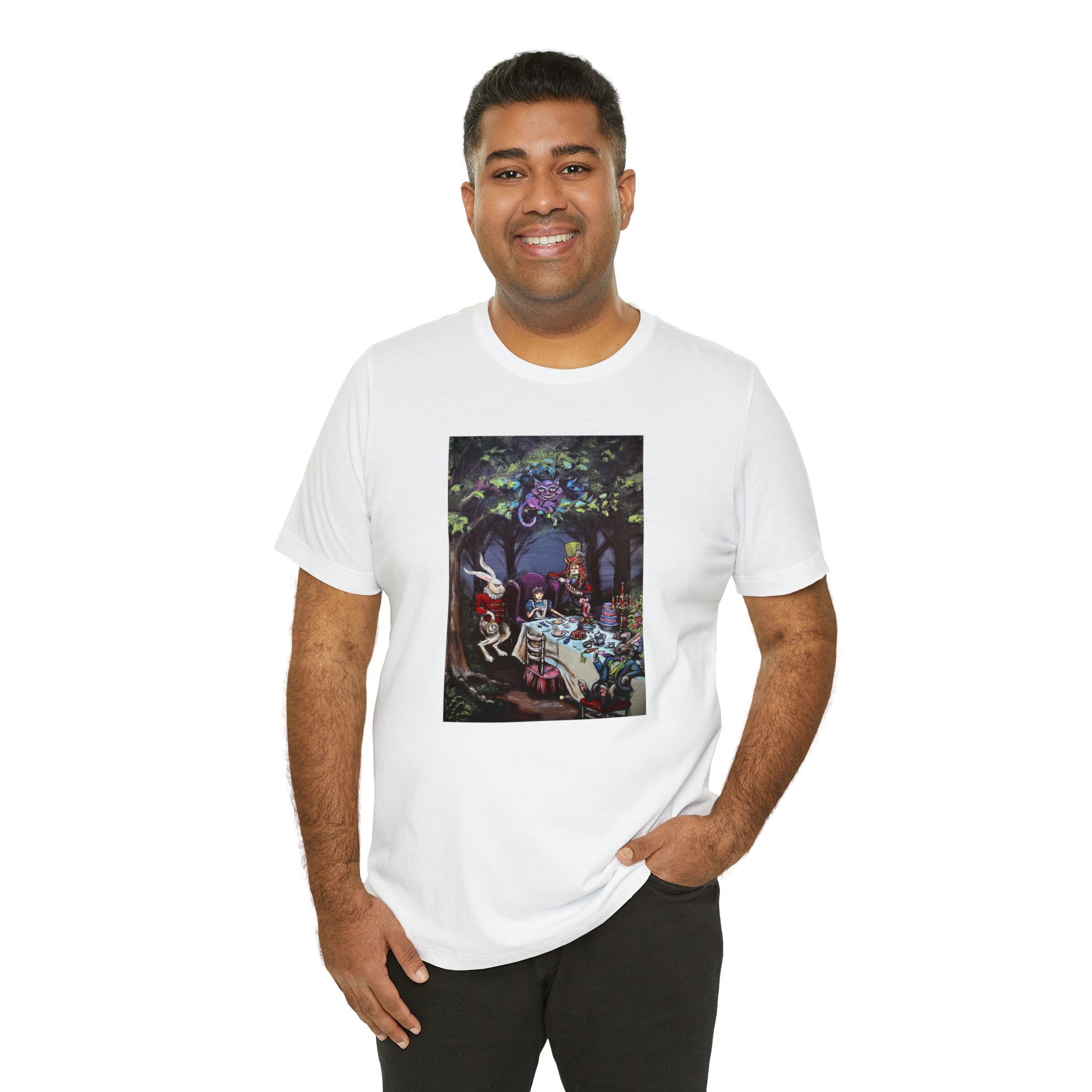 Scared & Alone Richard Lael's "Mad Hatter's Tea Party" Unisex Gallery Tee