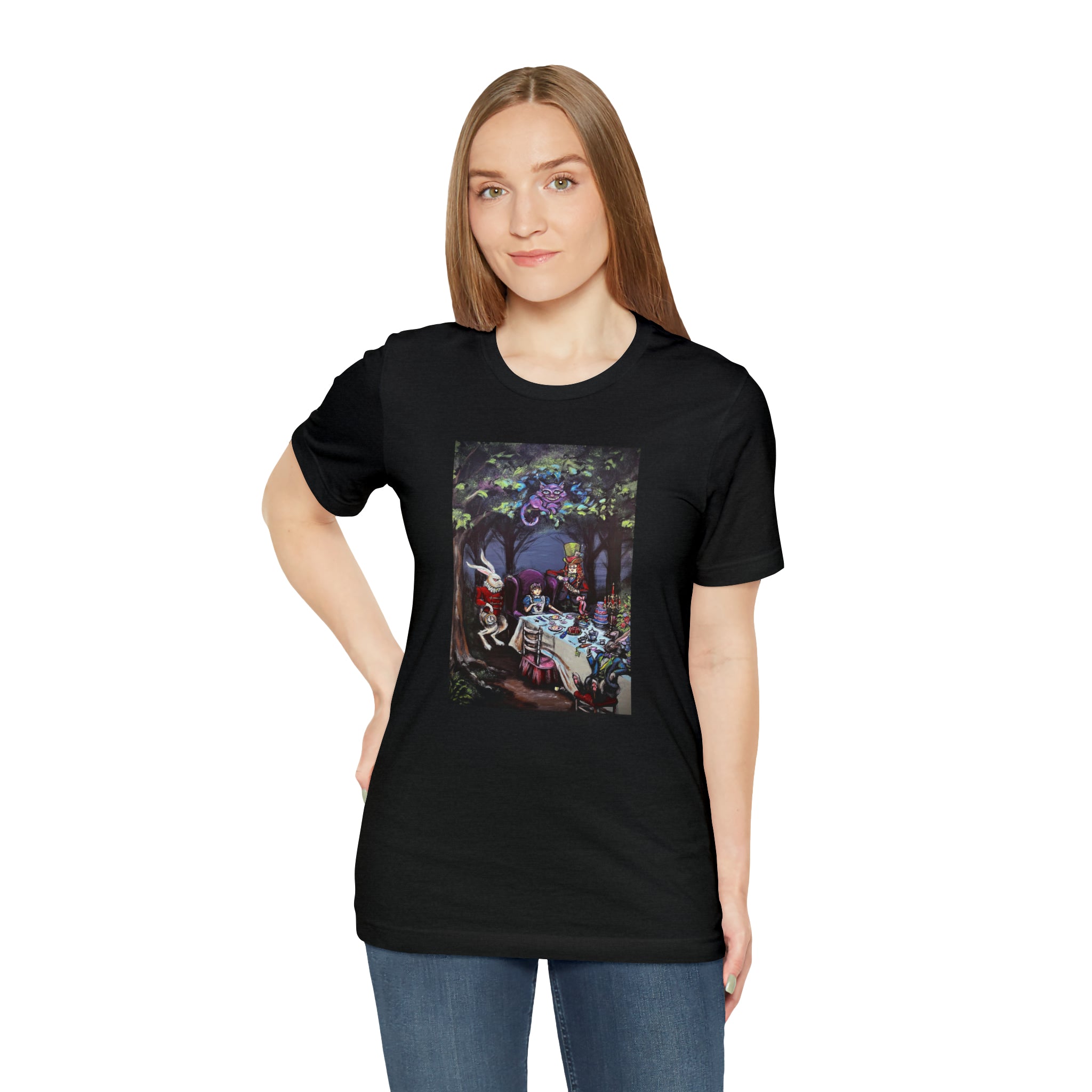 Scared & Alone Richard Lael's "Mad Hatter's Tea Party" Unisex Gallery Tee