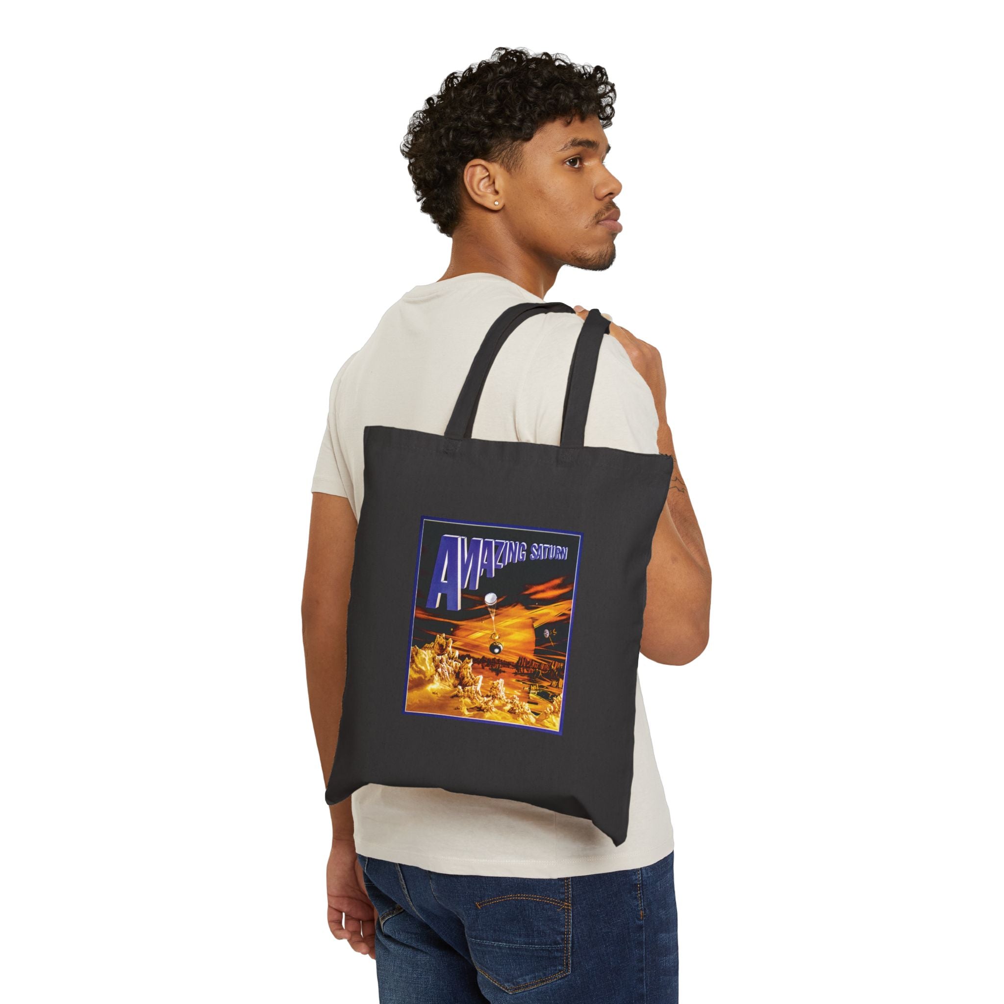 Amazing Saturn Cotton Canvas Tote Bag
