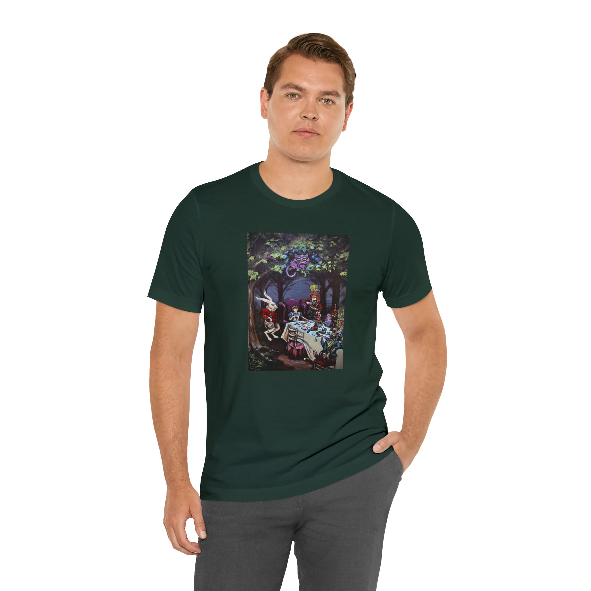 Scared & Alone Richard Lael's "Mad Hatter's Tea Party" Unisex Gallery Tee