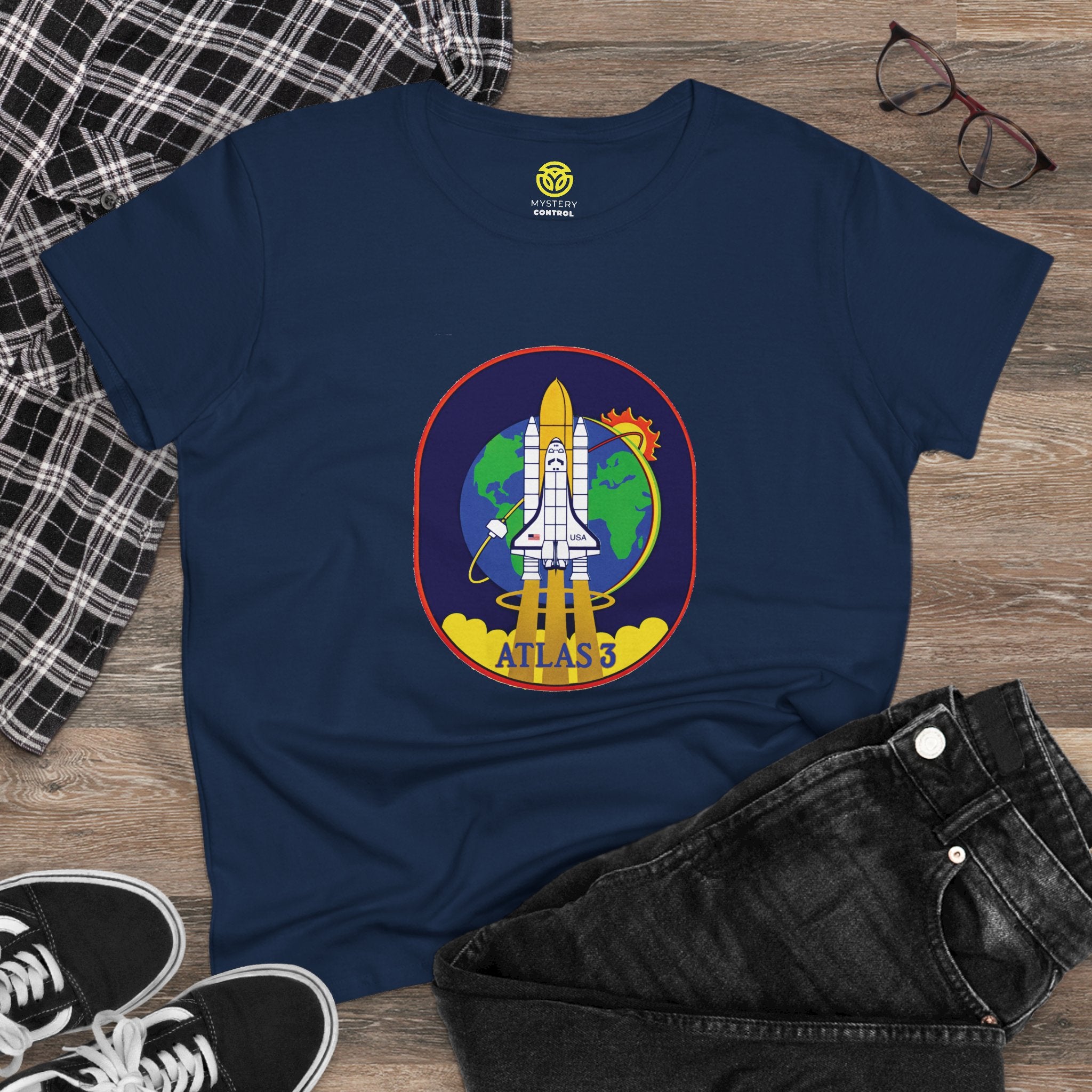 Suborbital Flight Women's Fitted Tee - Space Exploration