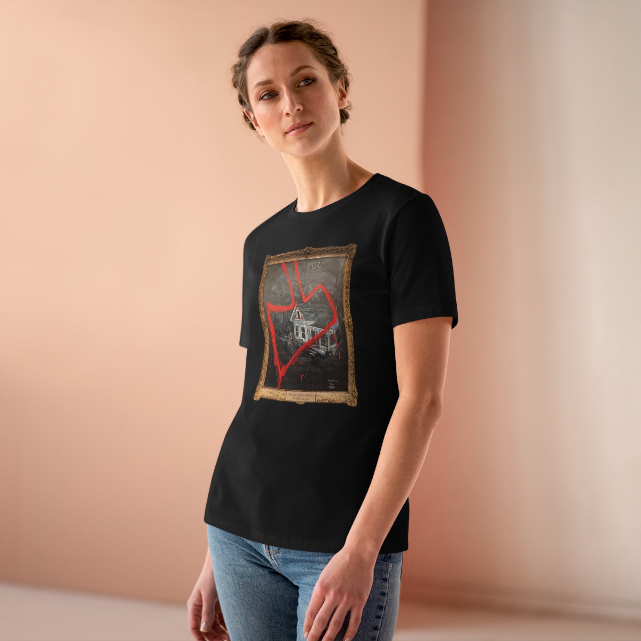 Scared & Alone Richard-Lael Lillard's "Villisca" Women's Premium Gallery Tee
