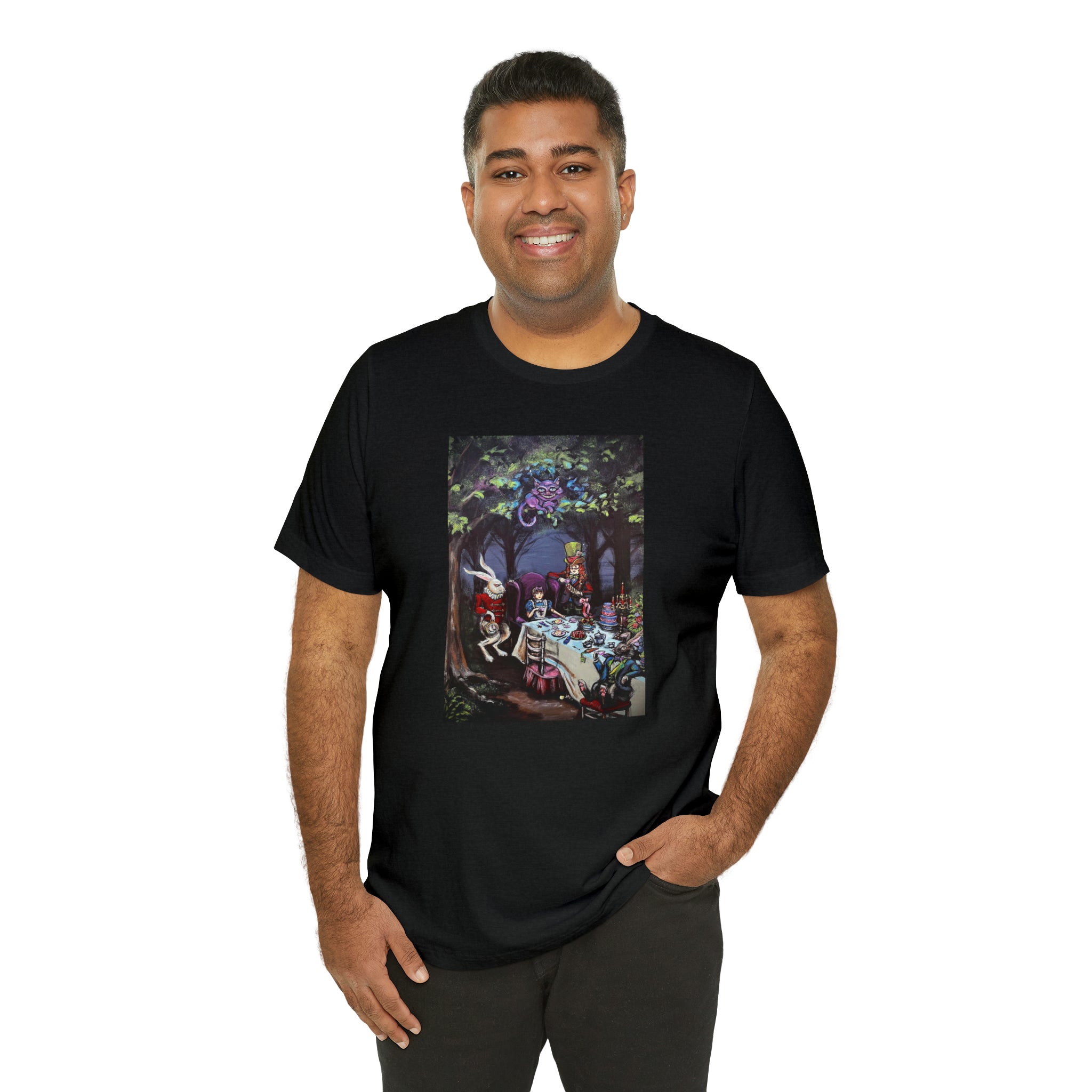 Scared & Alone Richard Lael's "Mad Hatter's Tea Party" Unisex Gallery Tee