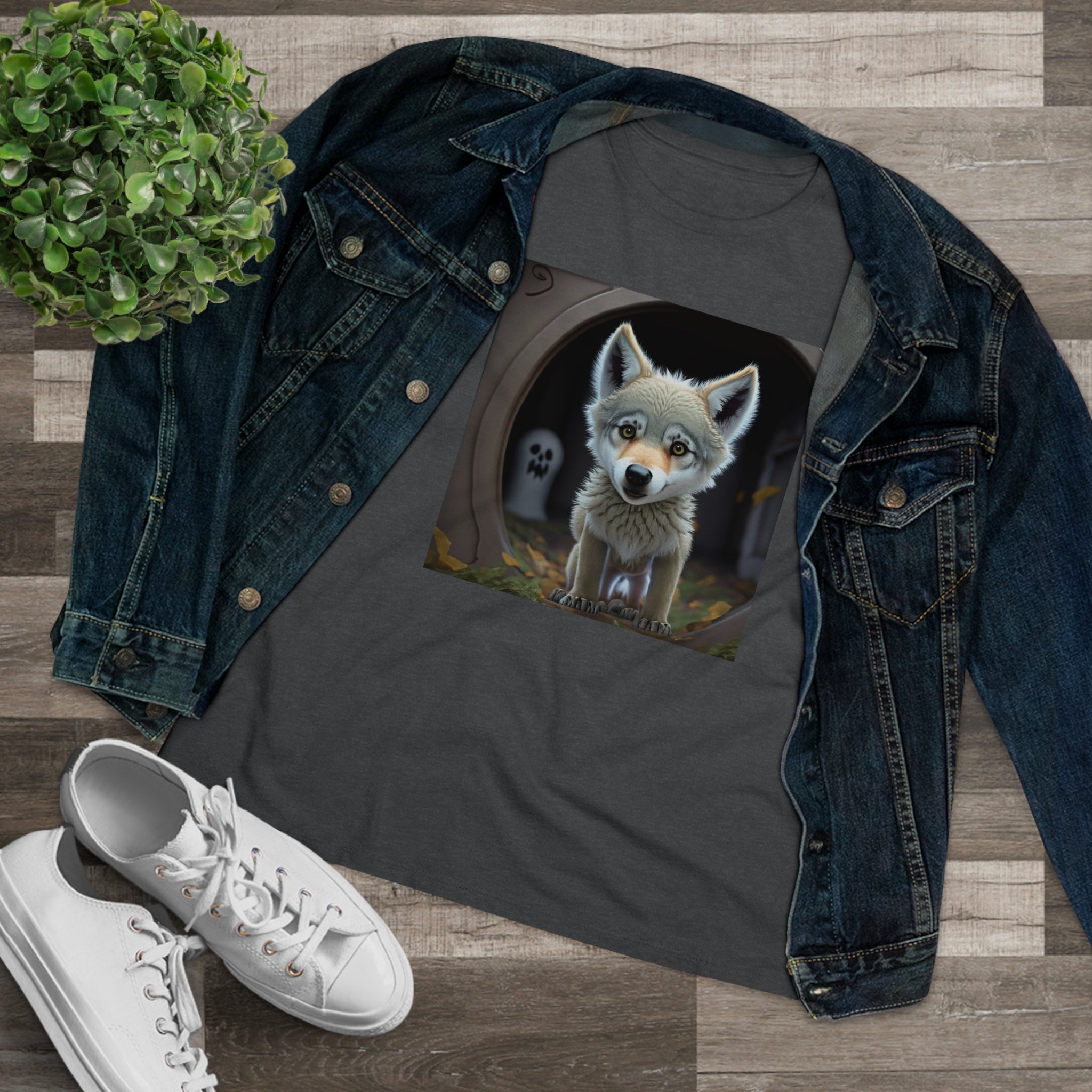 Are You There, Ghost Wolf Women's Premium Tee