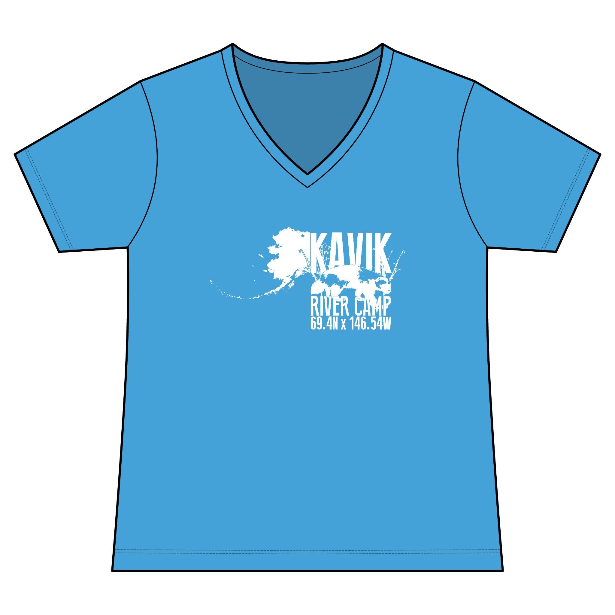 Sue's Kavik Logo Ladies' V-Neck T-Shirt