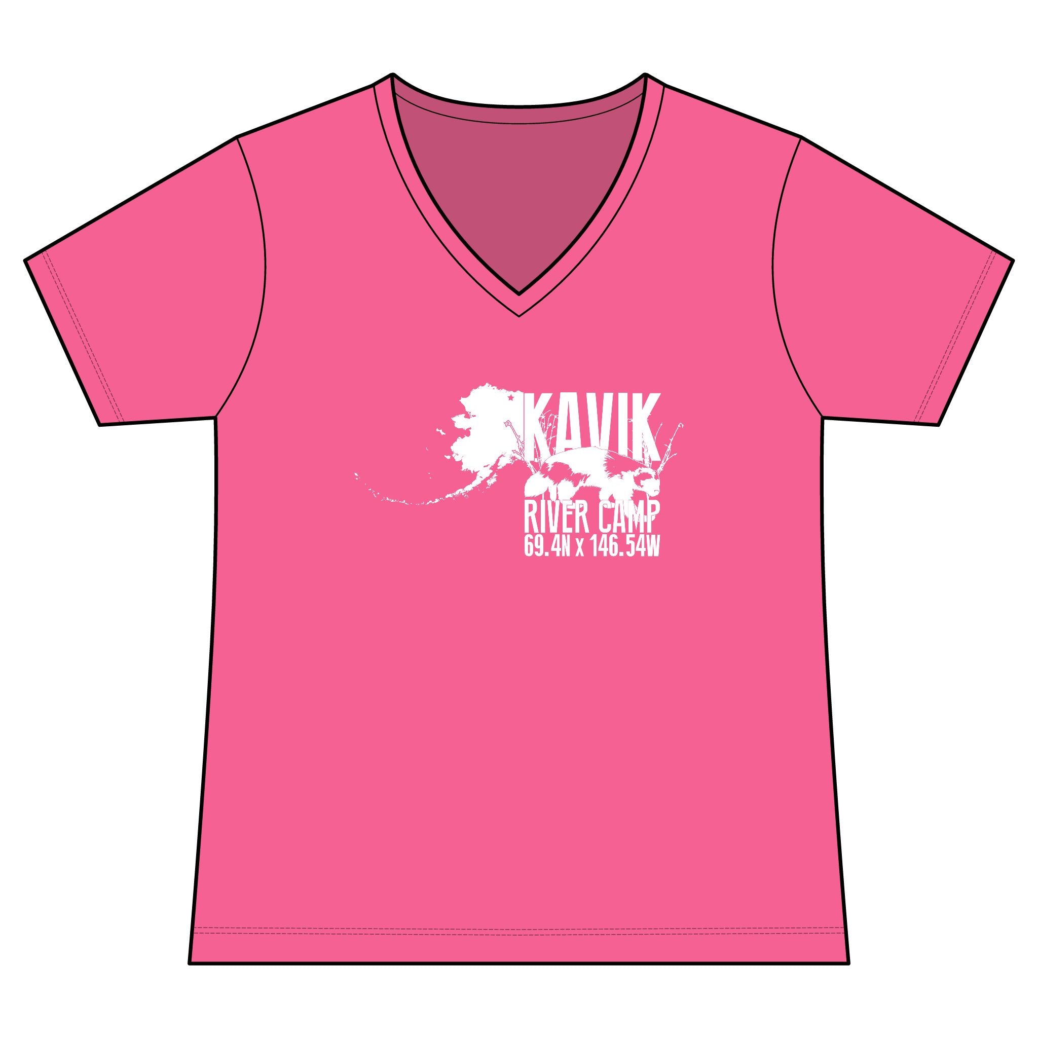 Sue's Kavik Logo Ladies' V-Neck T-Shirt