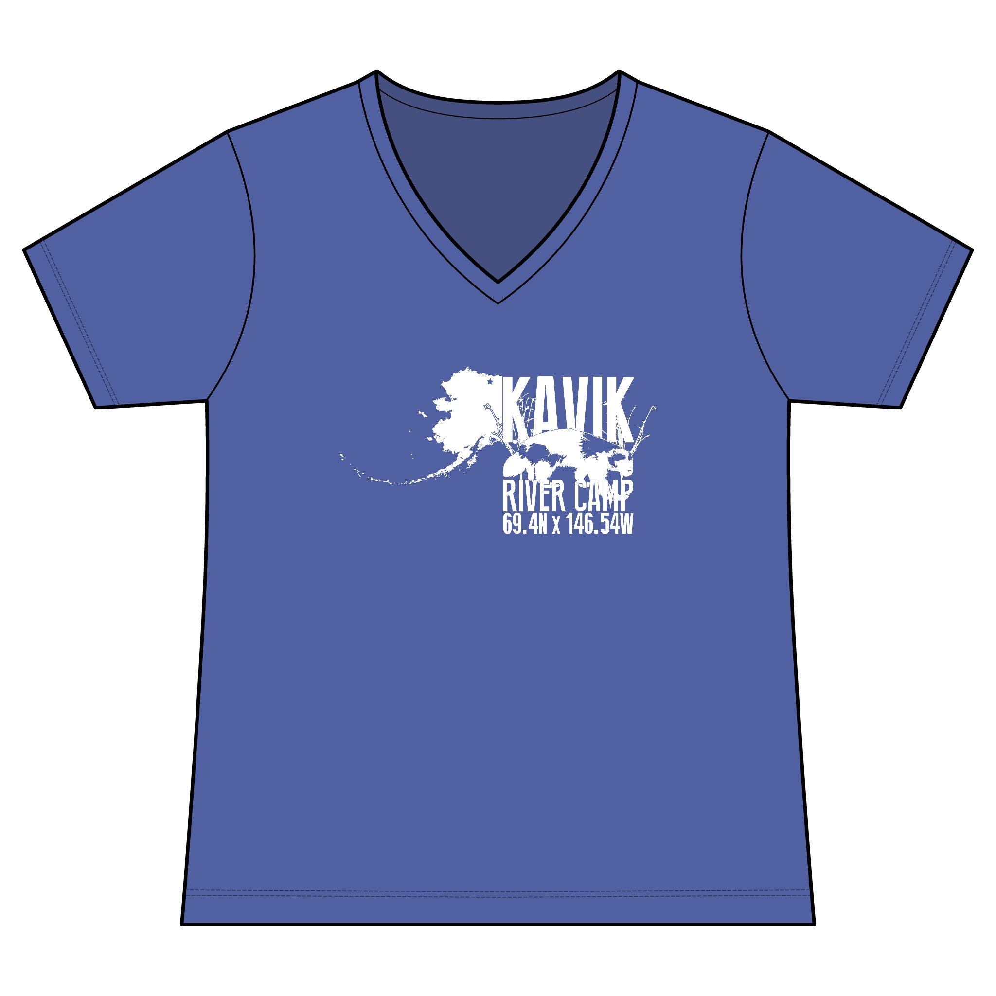 Sue's Kavik Logo Ladies' V-Neck T-Shirt