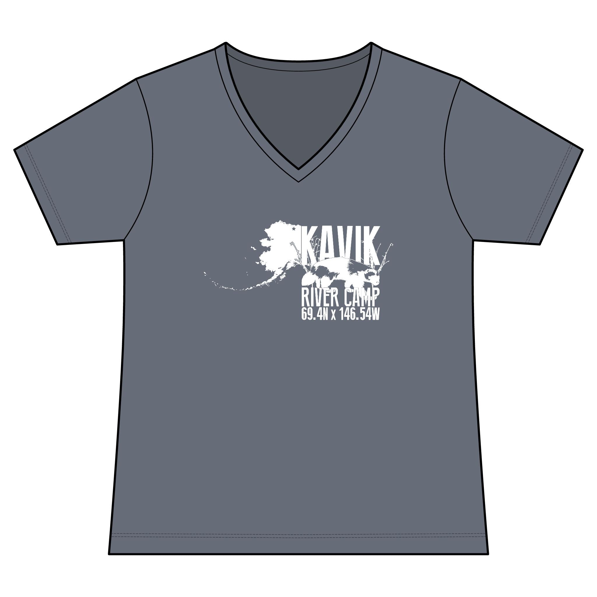 Sue's Kavik Logo Ladies' V-Neck T-Shirt