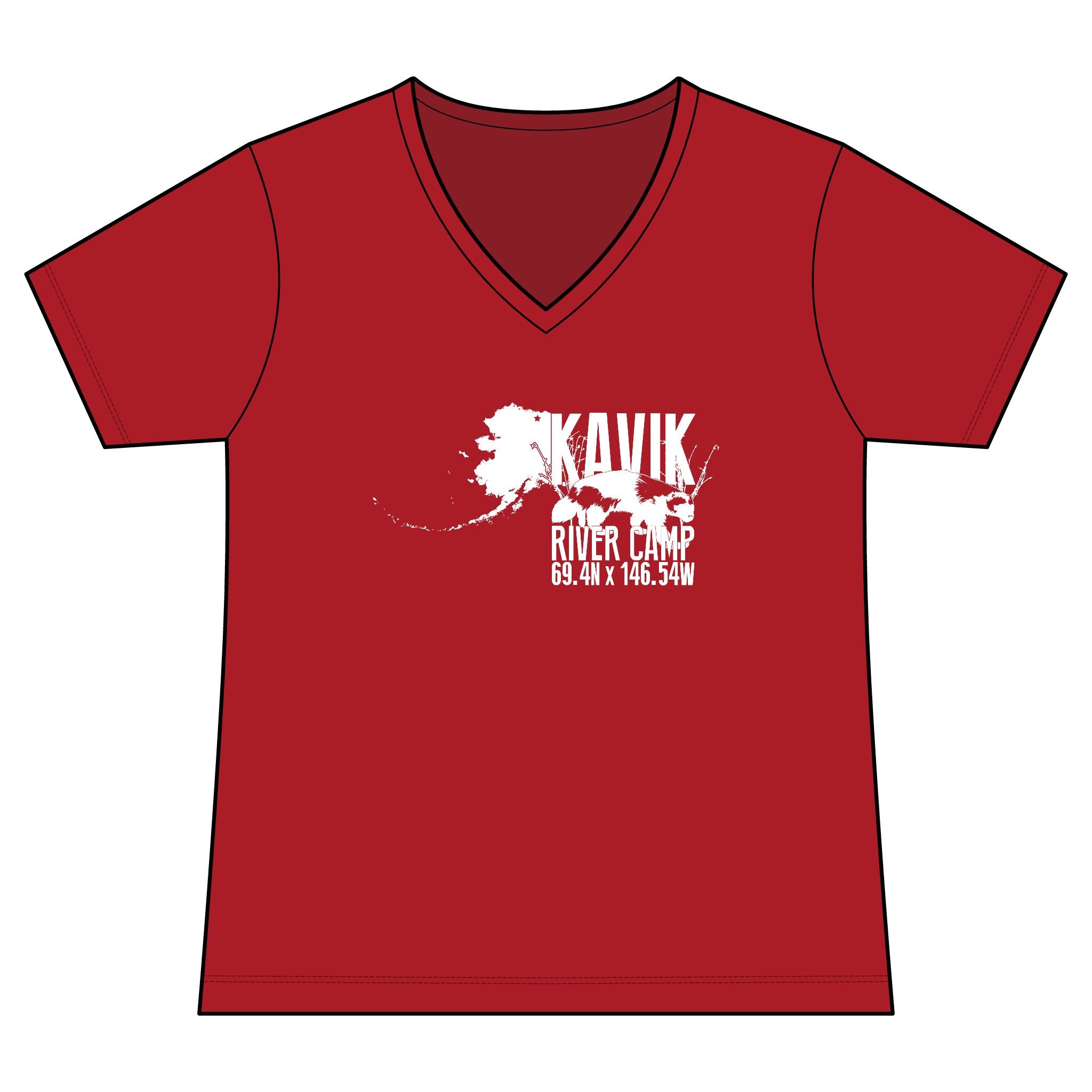Sue's Kavik Logo Ladies' V-Neck T-Shirt