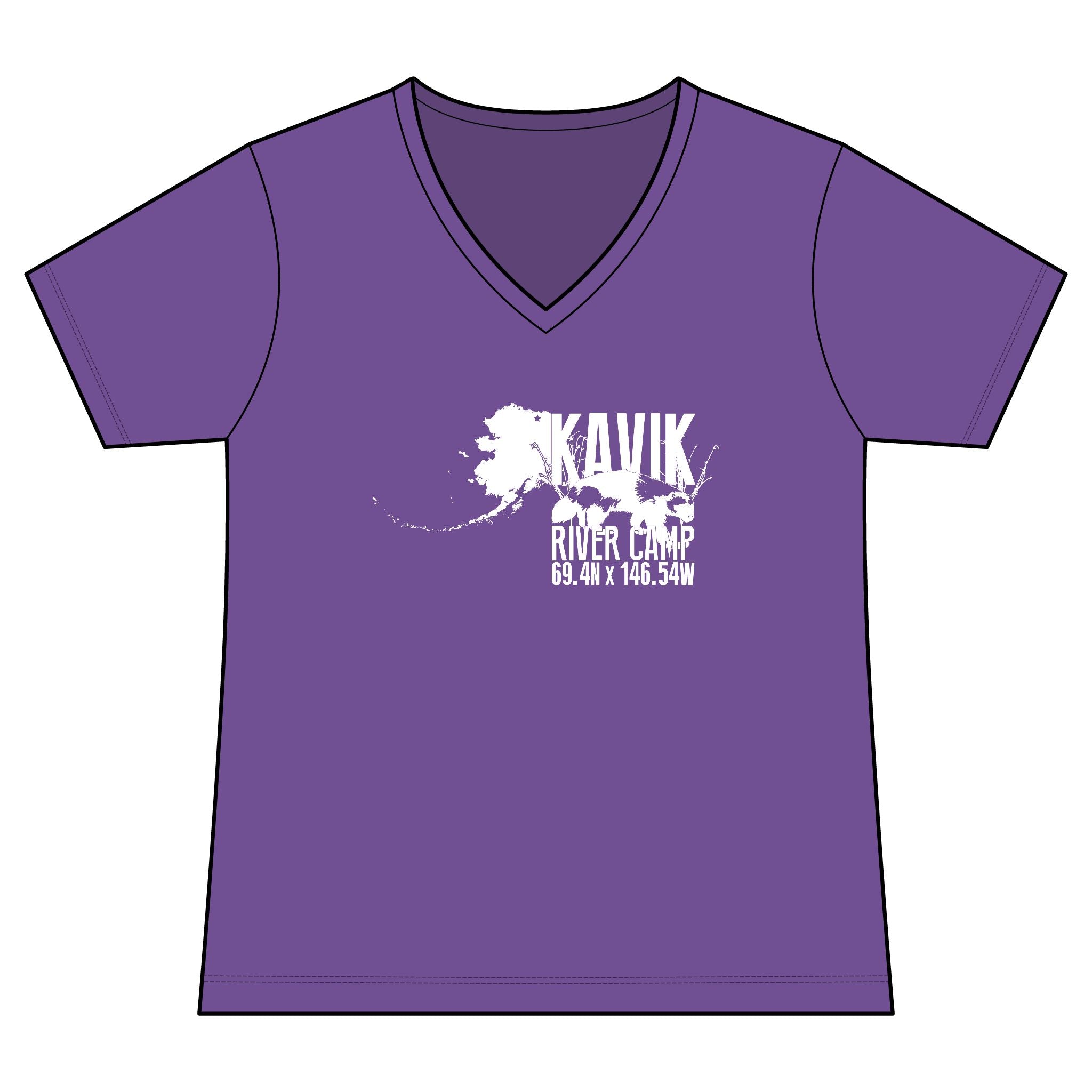 Sue's Kavik Logo Ladies' V-Neck T-Shirt