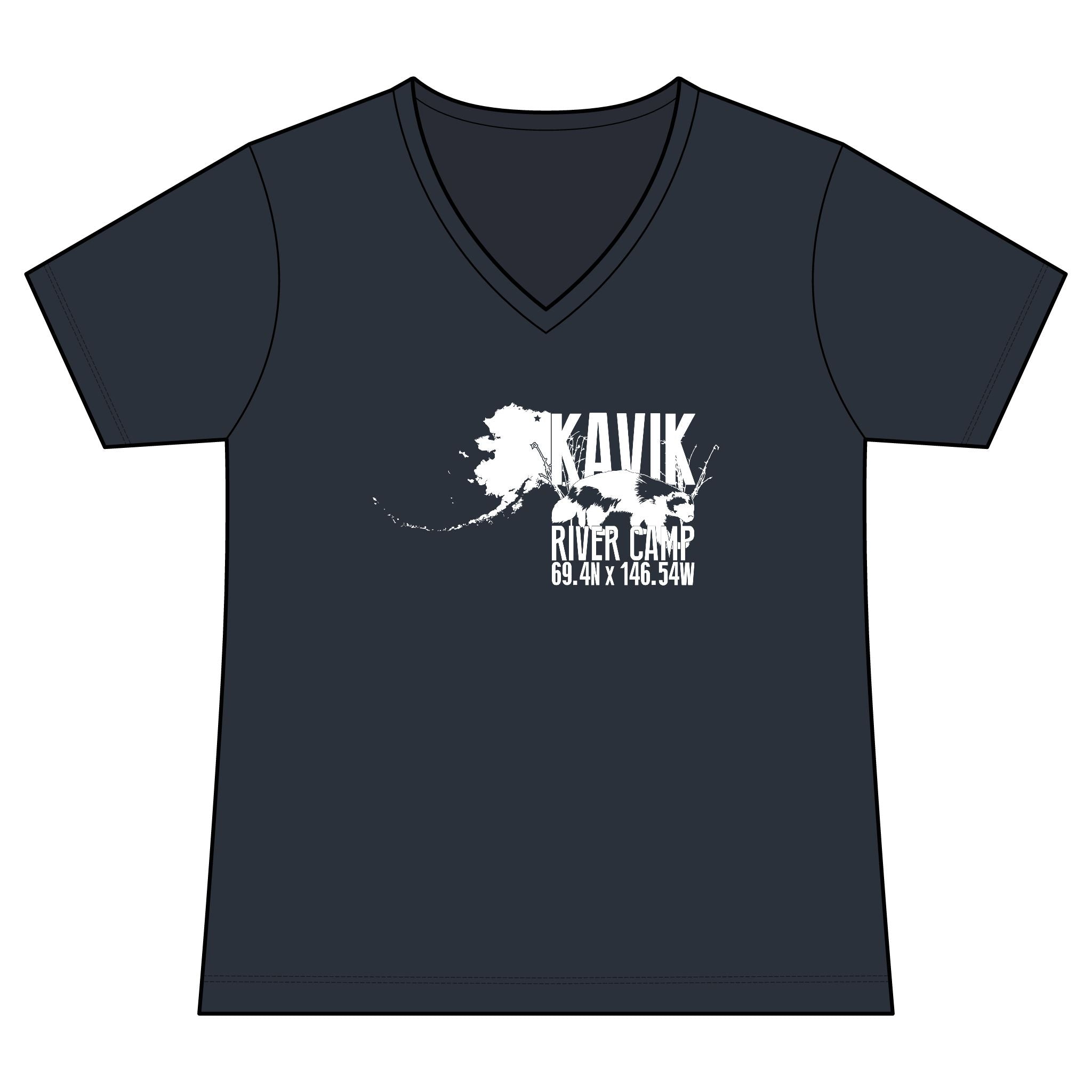 Sue's Kavik Logo Ladies' V-Neck T-Shirt
