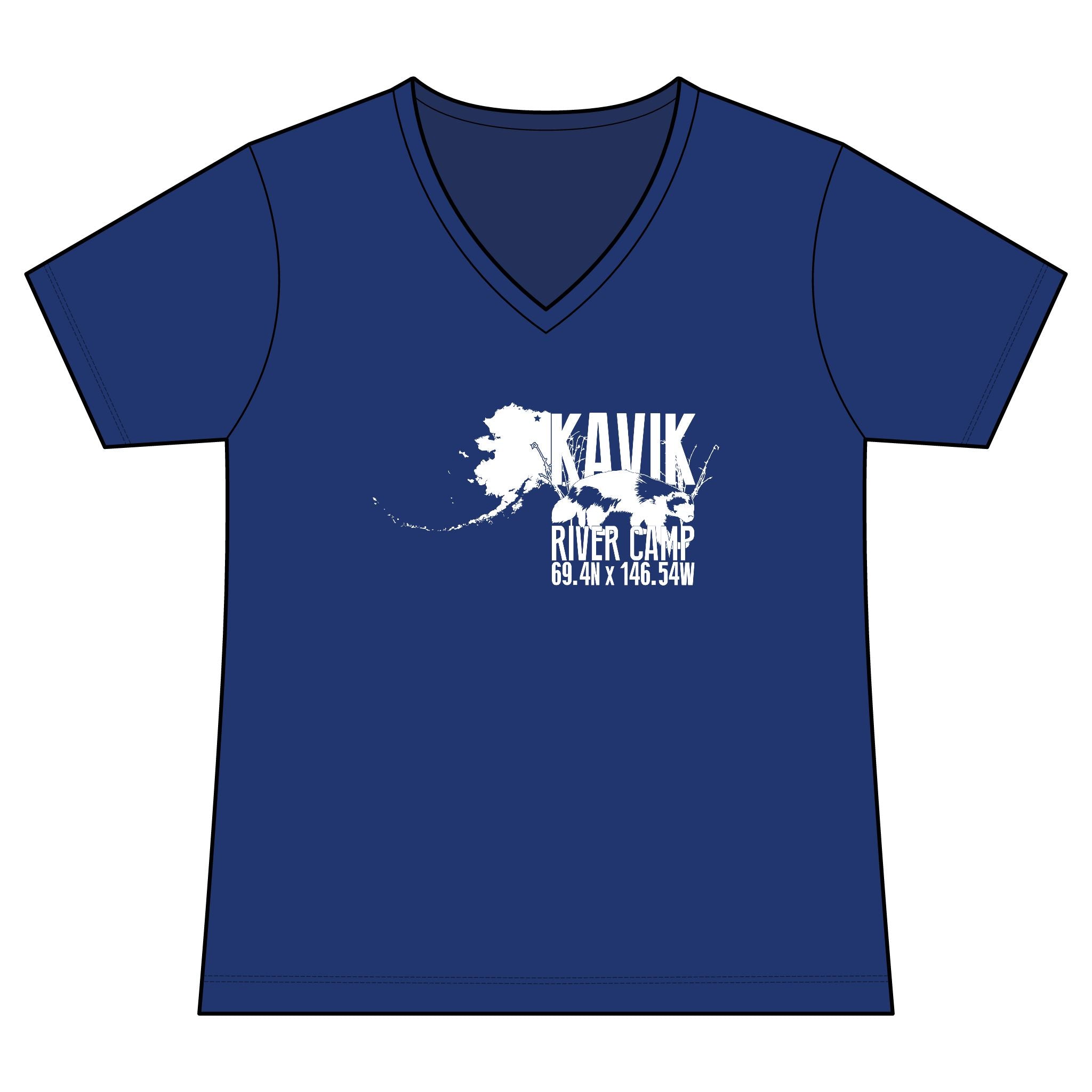 Sue's Kavik Logo Ladies' V-Neck T-Shirt