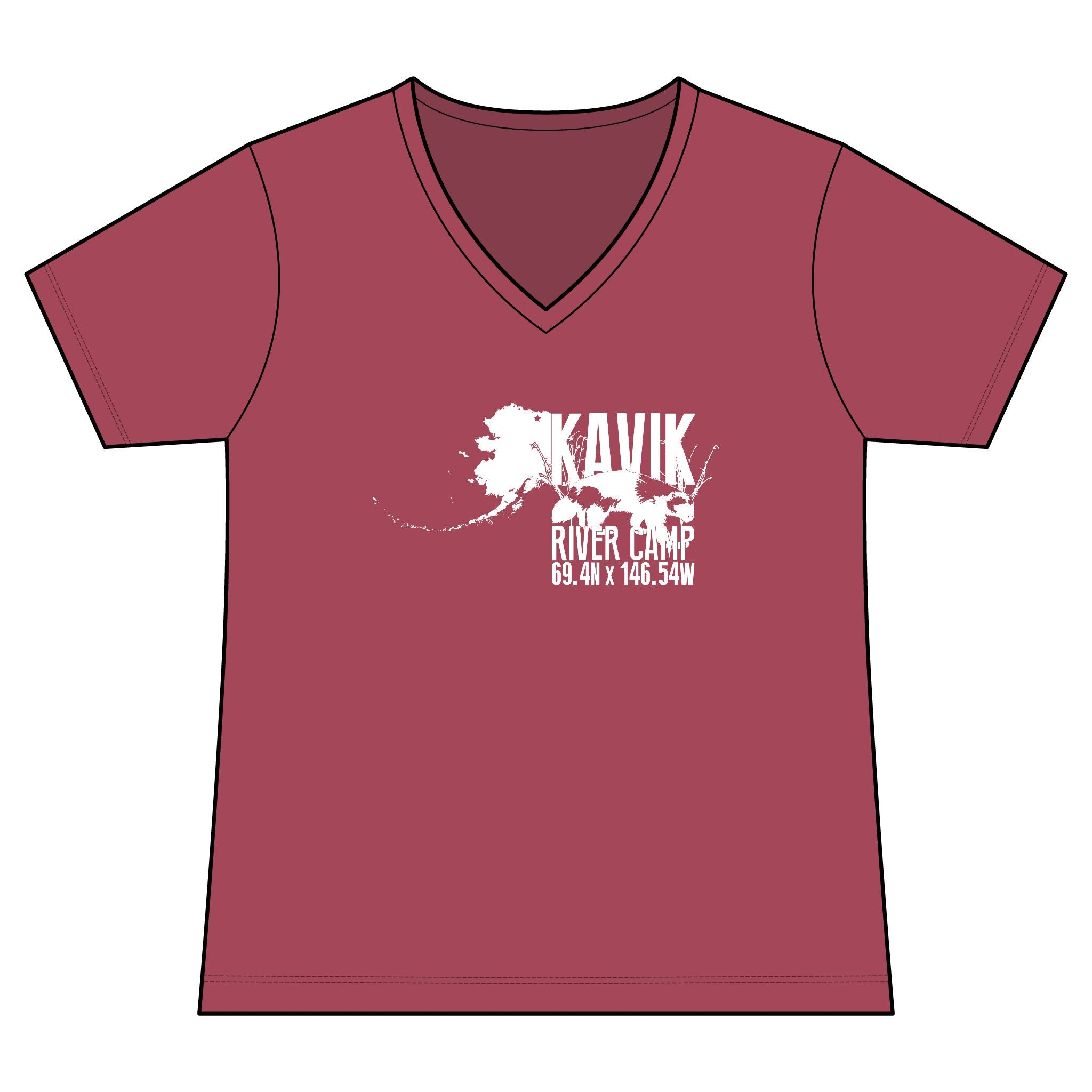 Sue's Kavik Logo Ladies' V-Neck T-Shirt