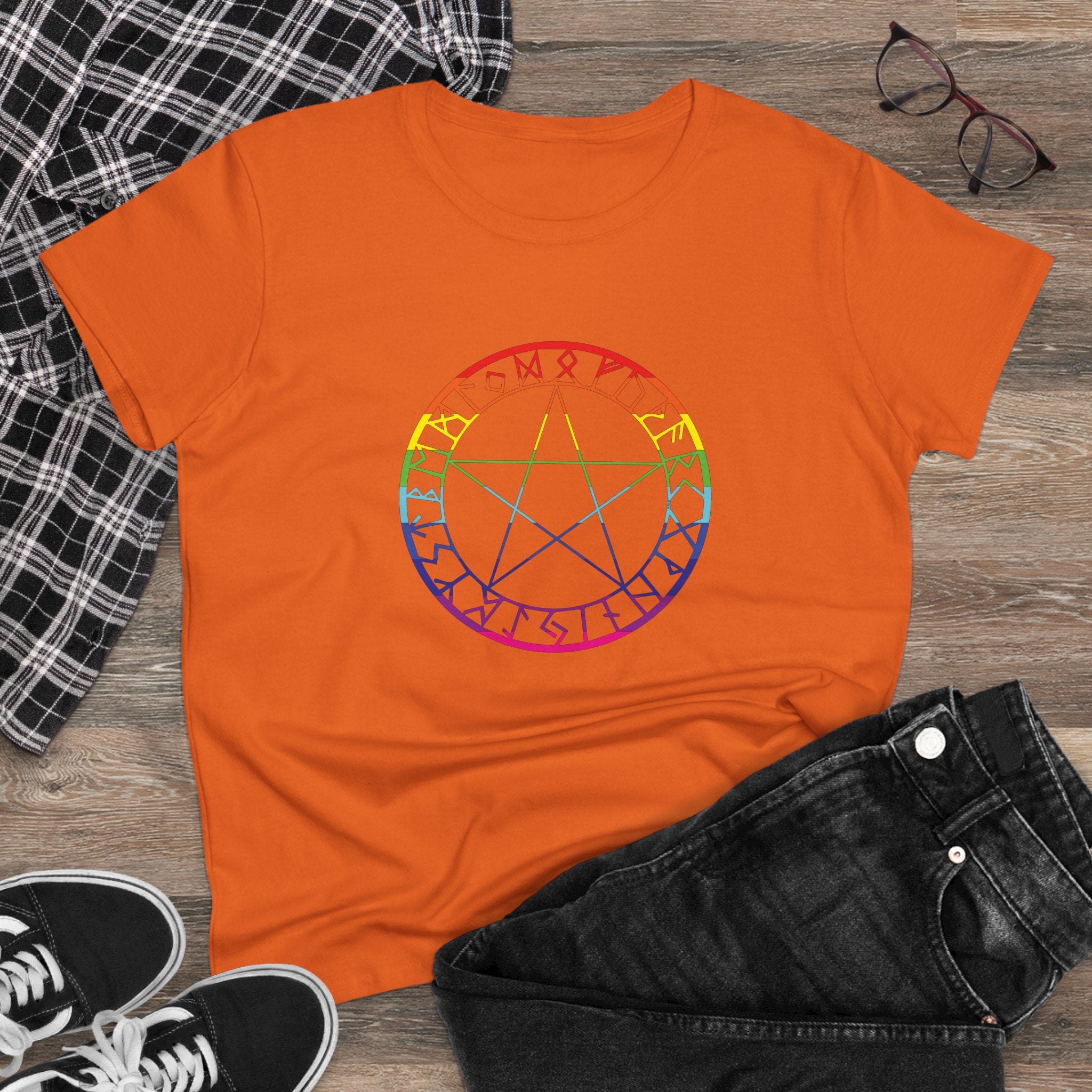 Spellcaster Women's Easy Tee - Rainbow Witch