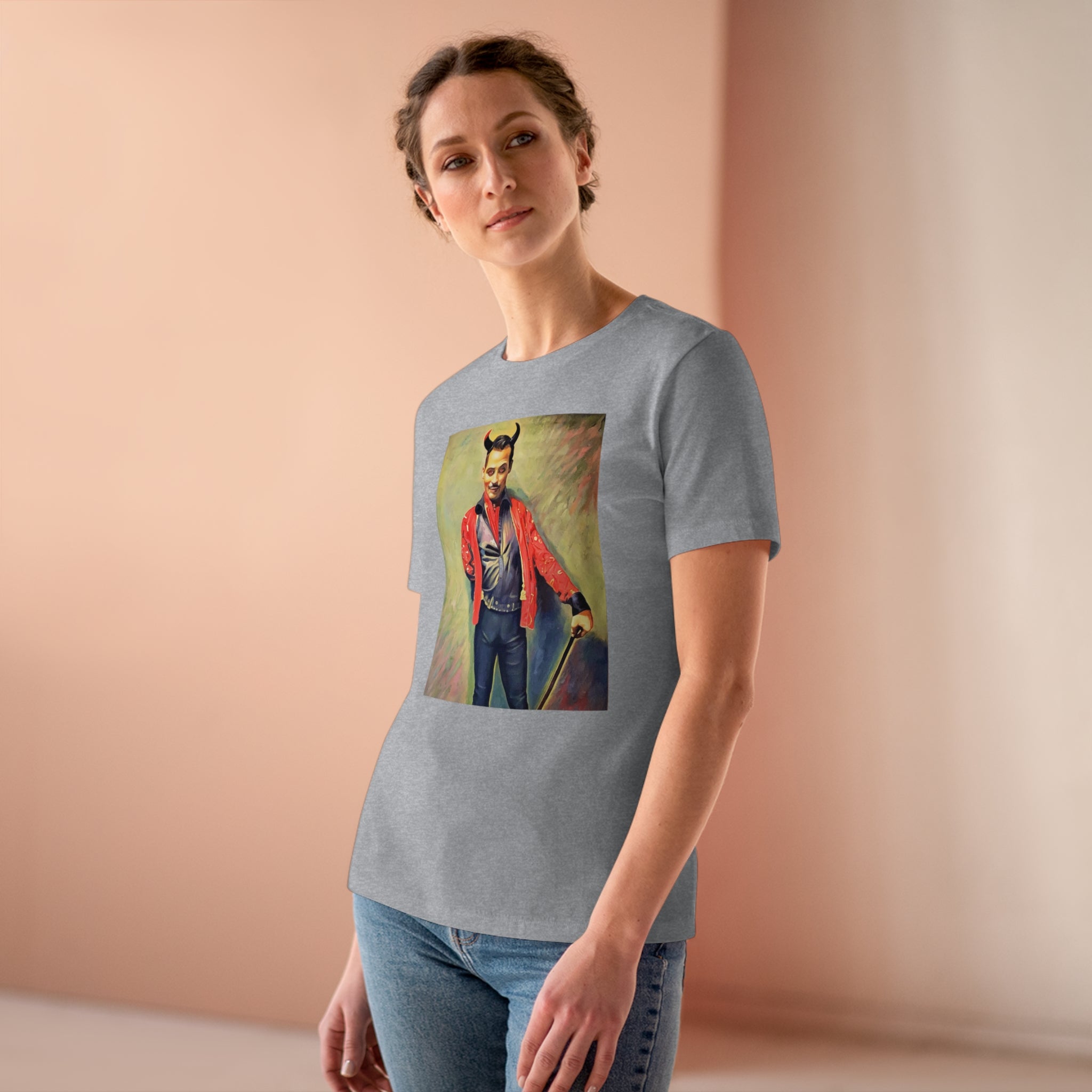 Scared & Alone "You Little Devil" by Richard-Lael Lillard Women's Premium Gallery Tee