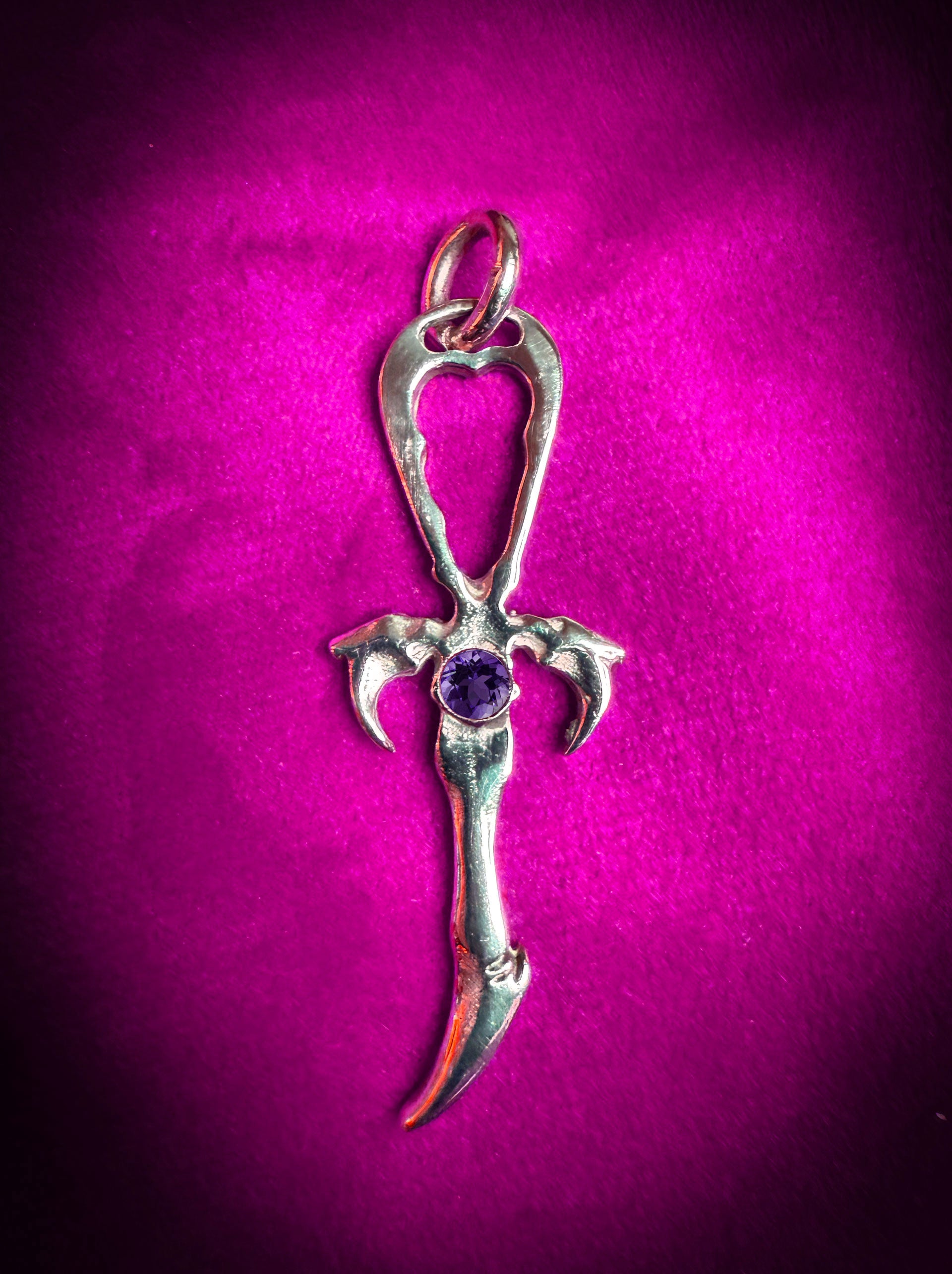 Amethyst & 925 Silver Vampire Ankh - Mystery Control x Endless Night
