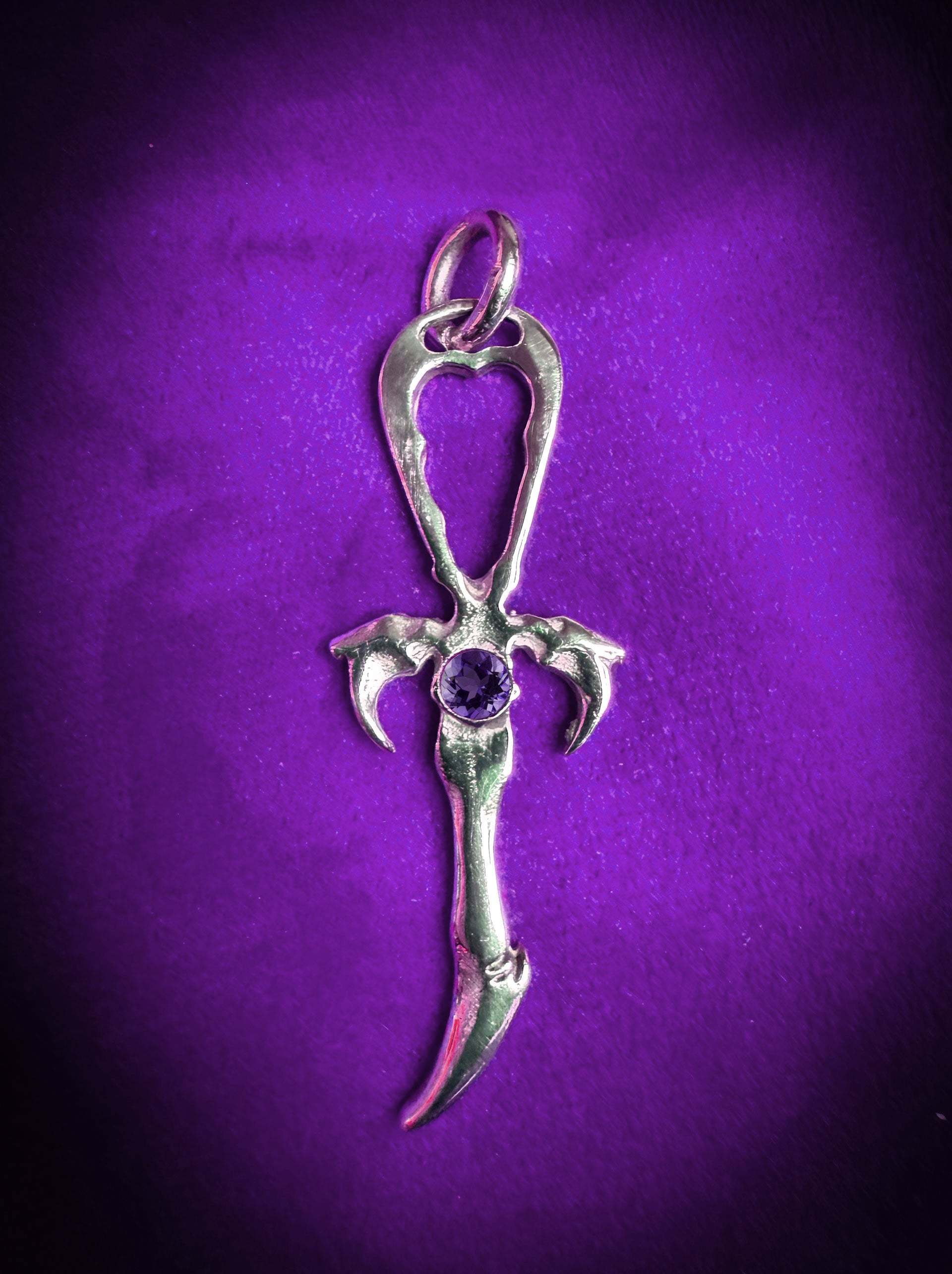 Amethyst & 925 Silver Vampire Ankh - Mystery Control x Endless Night
