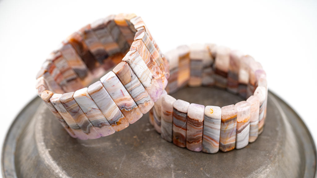 Amethyst Lace Agate Bracelets
