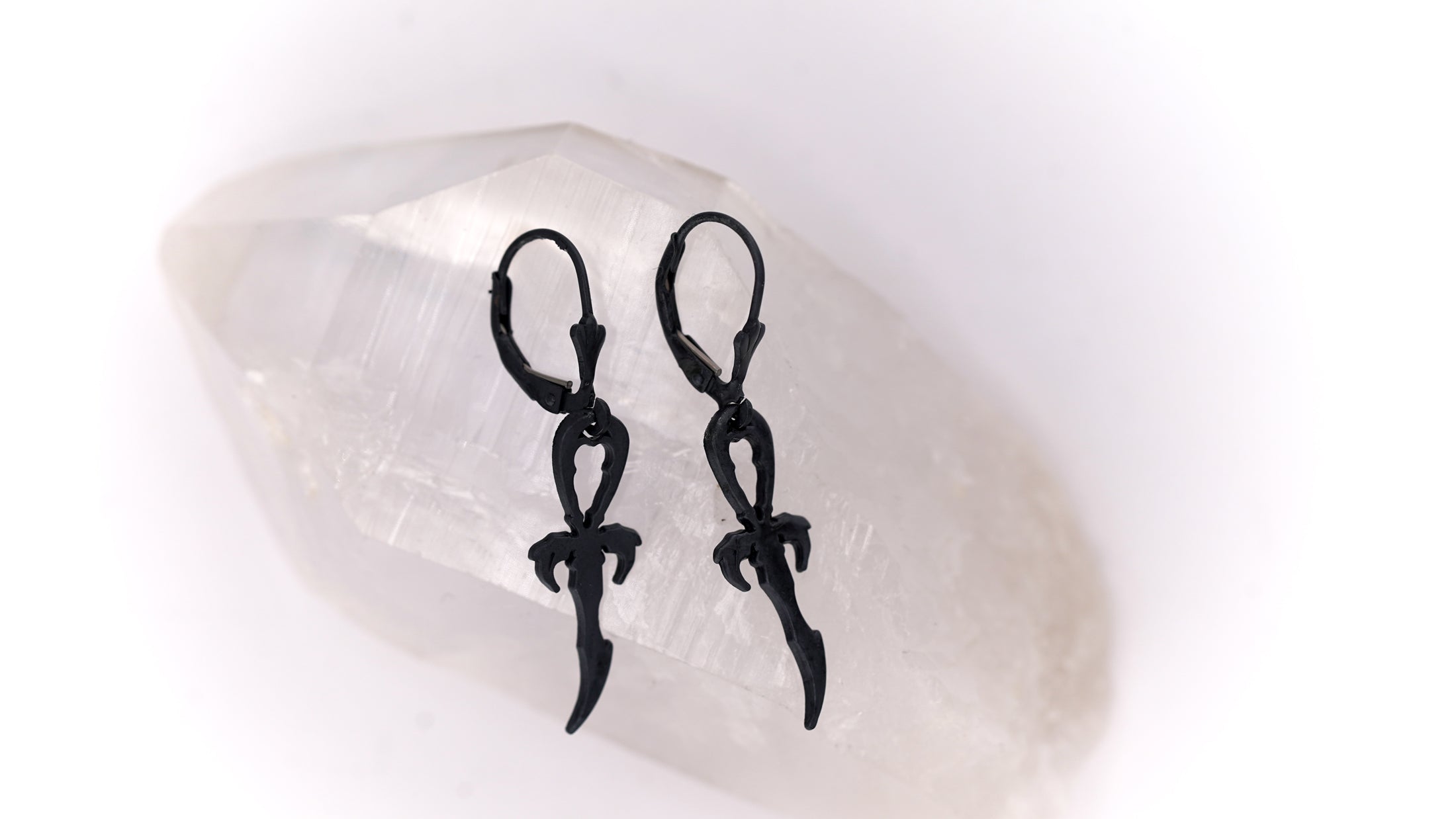 925 Silver Vampire Ankh Earrings - Endless Night x Mystery Control