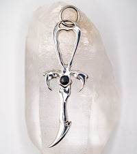 Black Sapphire & 925 Silver Vampire Ankh - Mystery Control x Endless Night