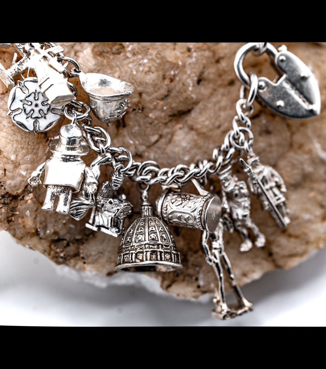 English Girl's 1960s Grand Tour Charm Bracelet