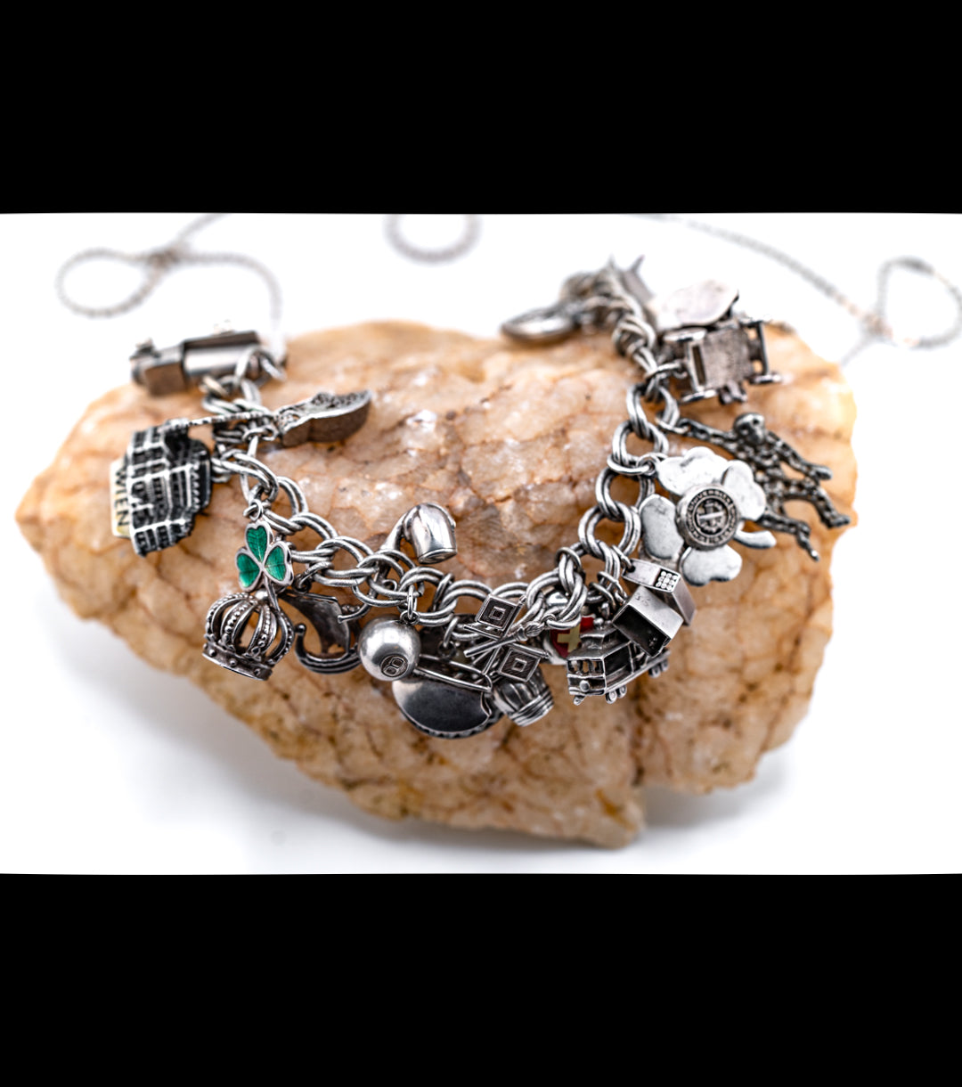 WWII Sweetheart Traveler's 925 Silver Charm Necklace