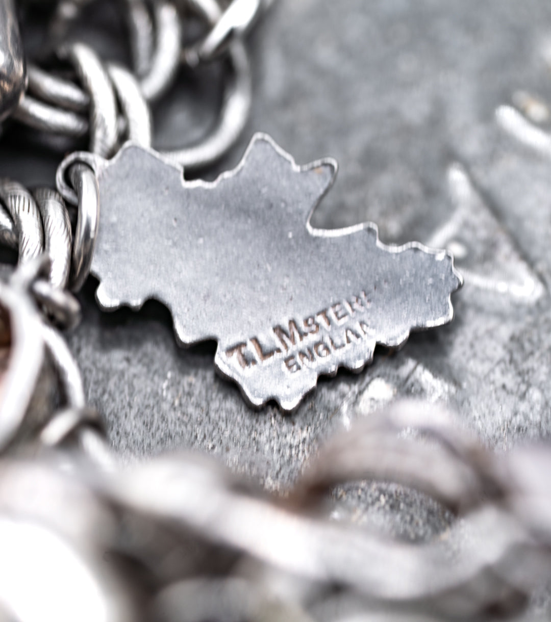 WWII Sweetheart Traveler's 925 Silver Charm Necklace