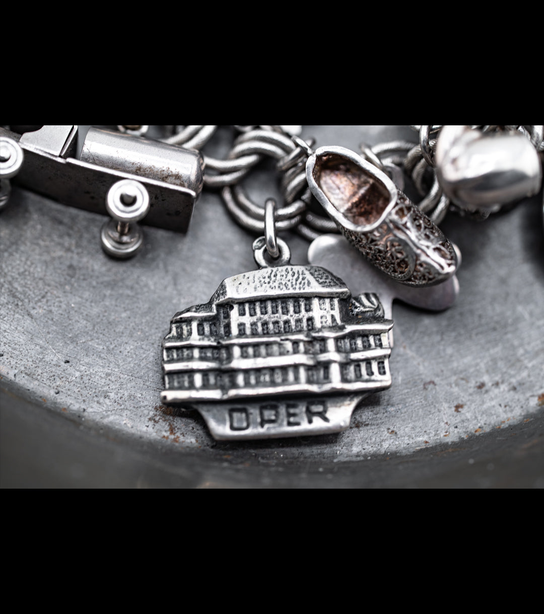 WWII Sweetheart Traveler's 925 Silver Charm Necklace