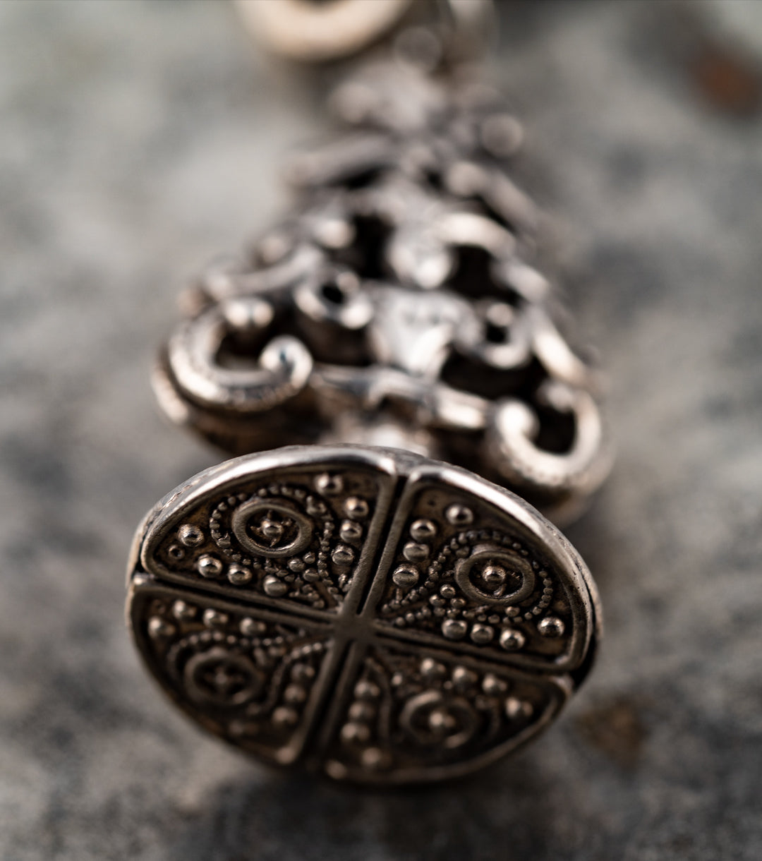 Chatelaine Bracelet in 835 Silver Dutch Early 1800s