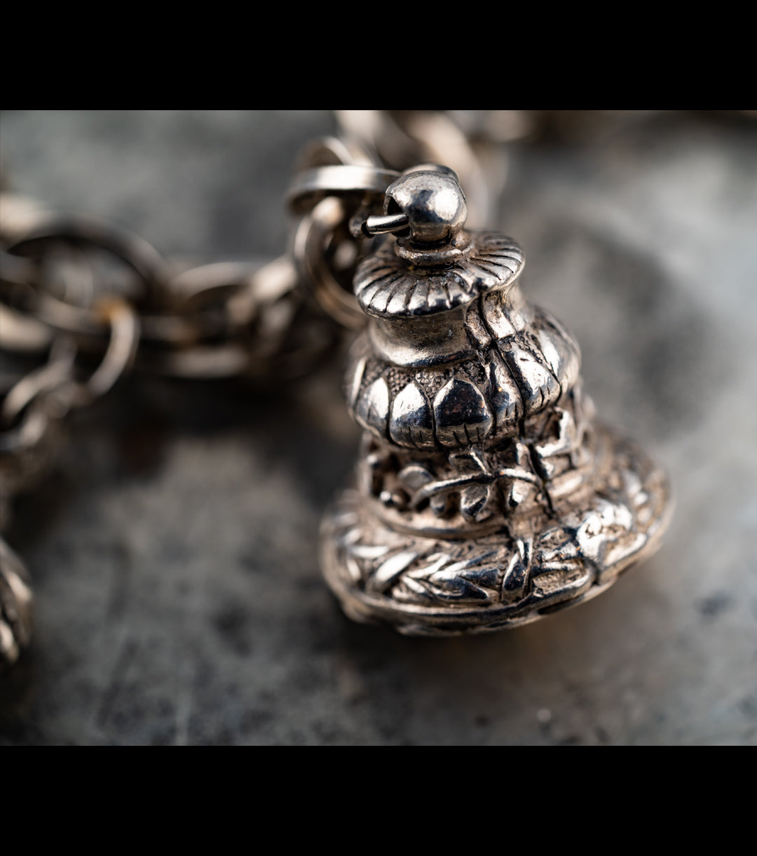 Chatelaine Bracelet in 835 Silver Dutch Early 1800s