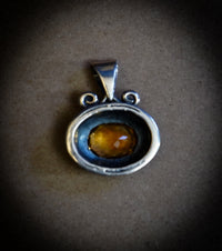925 Sterling Silver Citrine Pendant Necklace
