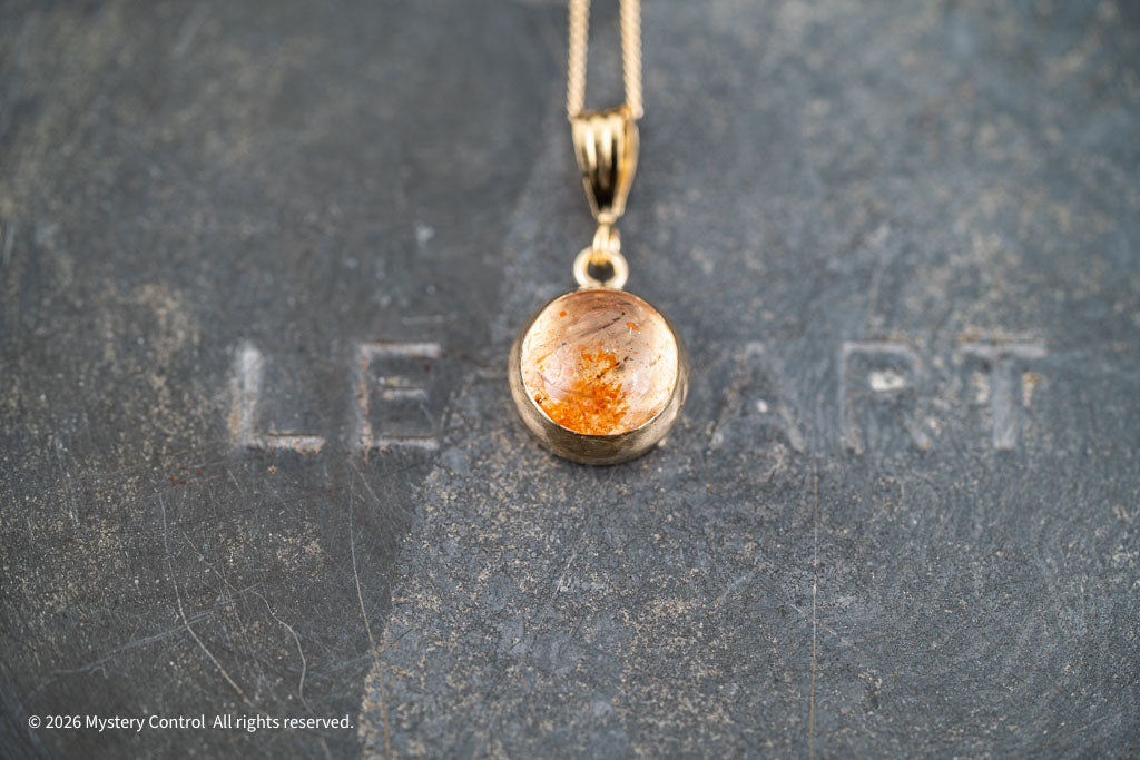Claw Marks 10MM Sunstone Pendant Necklace