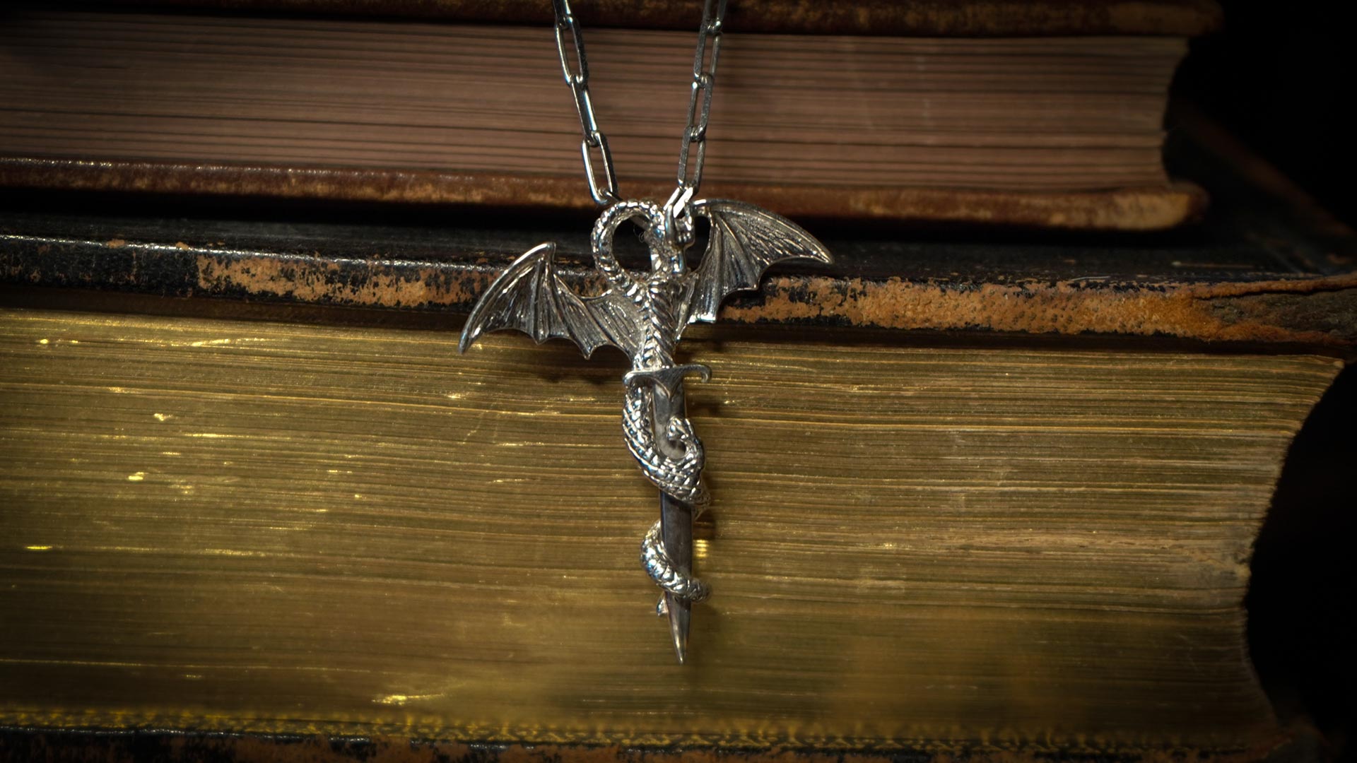 Patti's Favorite Power Dragon Necklace in 925 Silver PLUS Charging Spell.
