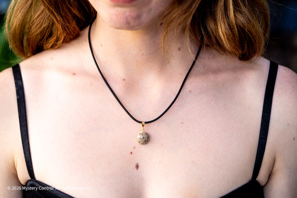 Moroccan Dinosaur Bone Fossil Charm Necklace