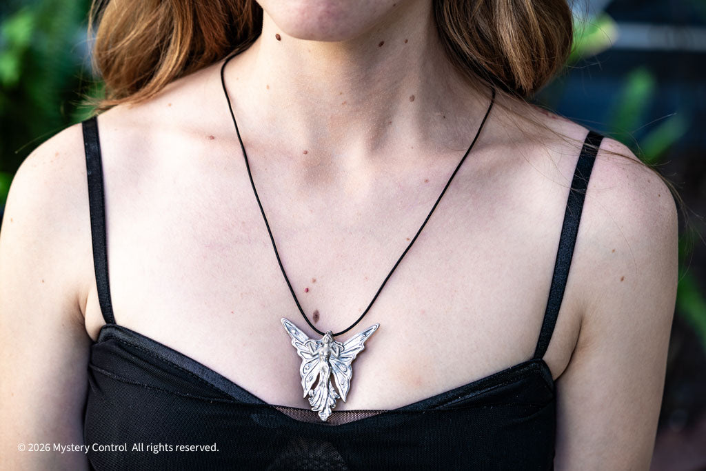 925 Silver Art Nouveau Fairy Brooch/Pendant Necklace