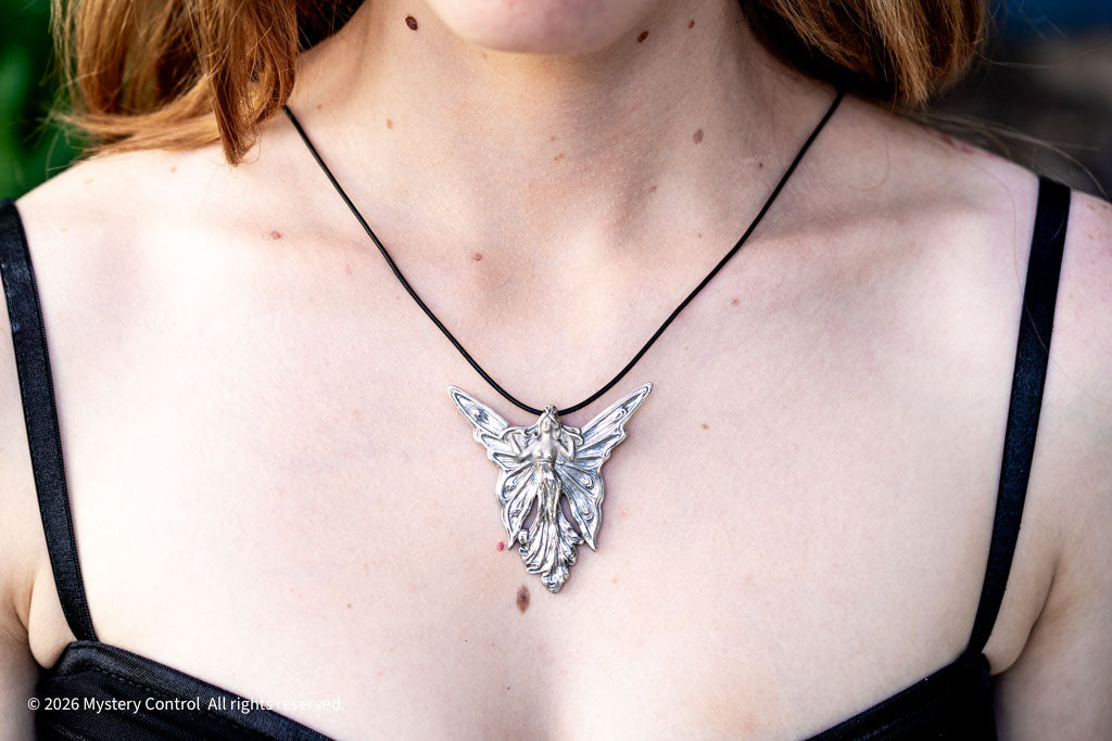 925 Silver Art Nouveau Fairy Brooch/Pendant Necklace