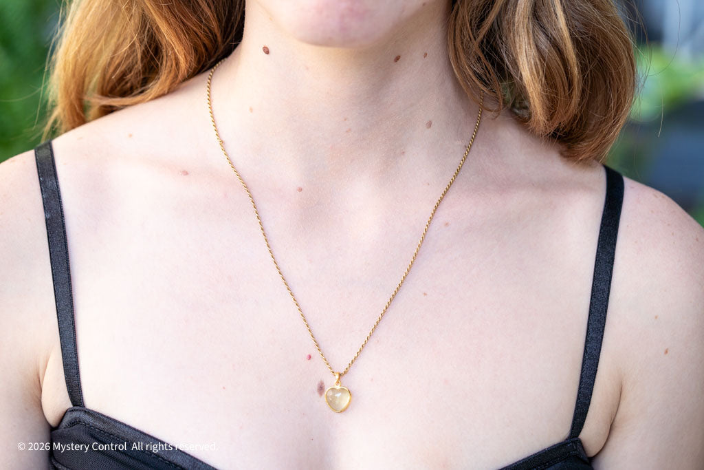 Meteorite Glass 18KGP Necklace