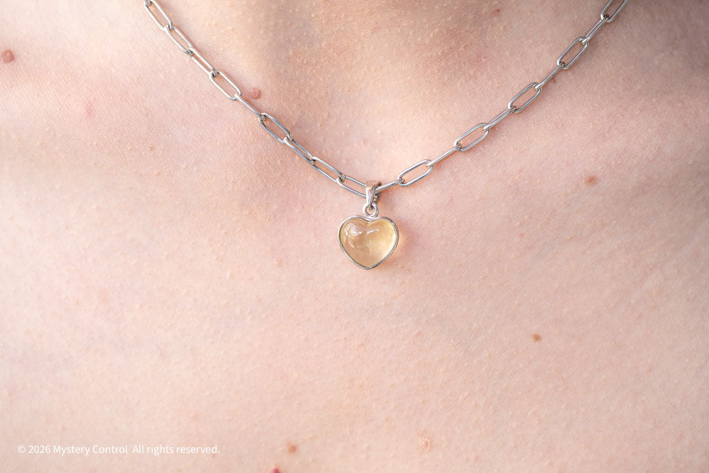 Meteorite Glass 925 Silver Necklace