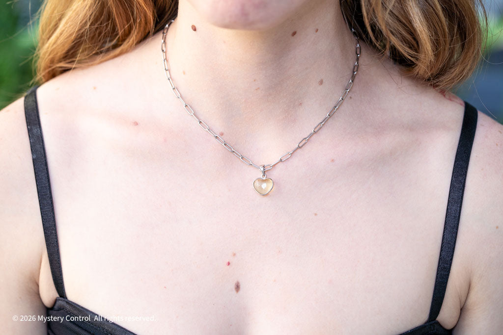 Meteorite Glass 925 Silver Necklace