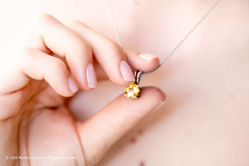 Heliodor and 925 Silver Celtic Necklace