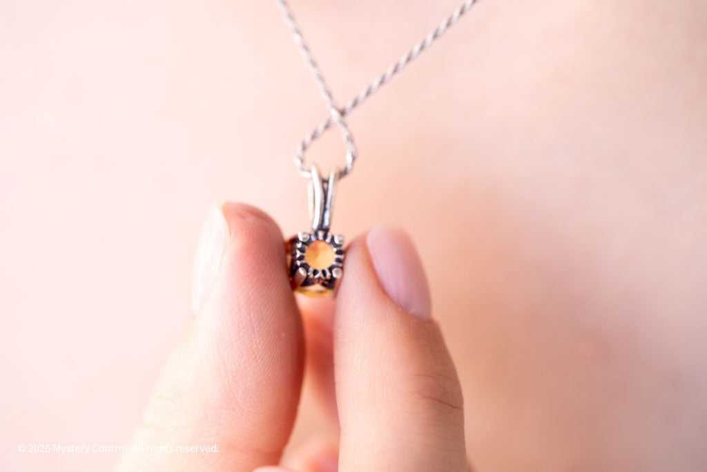 Heliodor and 925 Silver Celtic Necklace