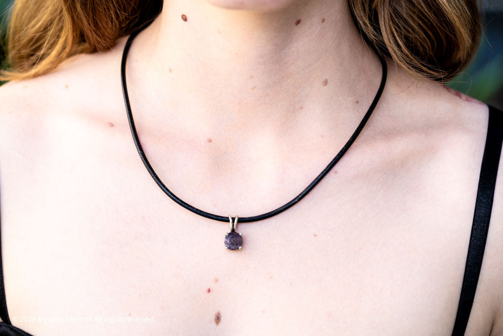 "The Seer's Stone" Bloodshot Iolite Necklace