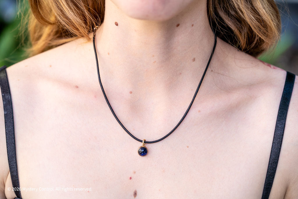 Iolite "Viking's Compass" 14K Gold-Filled Charm Necklace