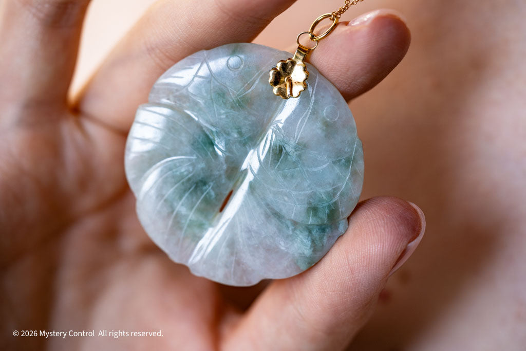 Carved Jade Double Koi Good Luck Pendant Necklace