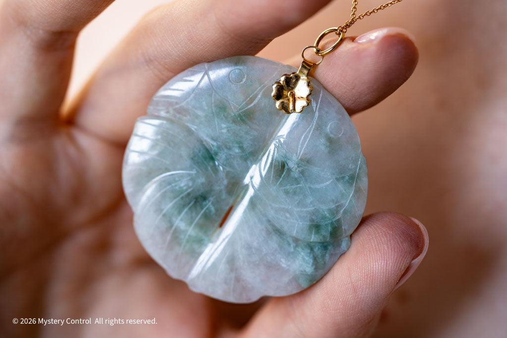 Carved Jade Double Koi Good Luck Pendant Necklace