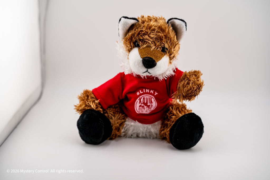 Slinky the Fox Limited Edition Plushie with Original Kavik River Logo Tee
