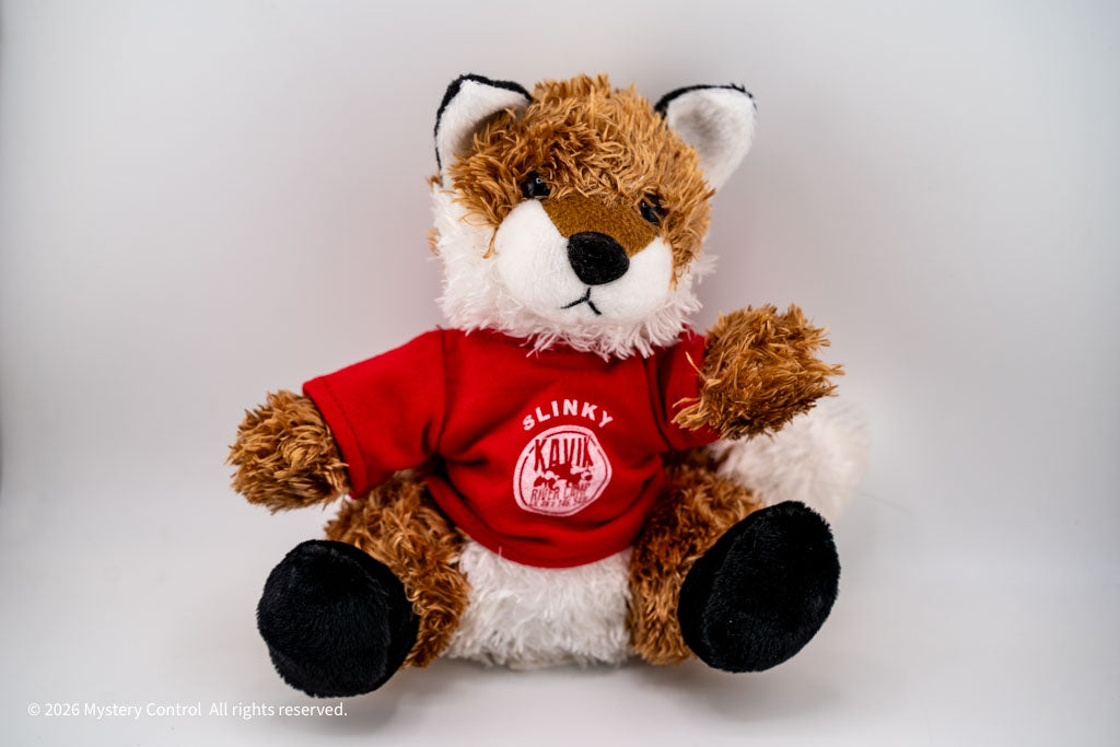 Slinky the Fox Limited Edition Plushie with Original Kavik River Logo Tee