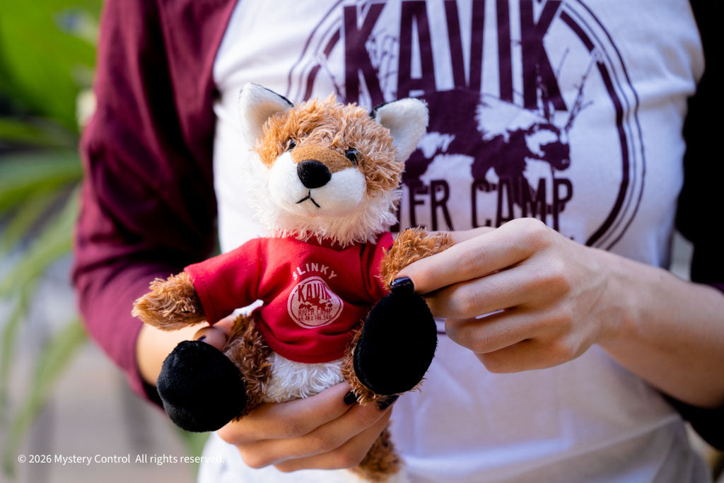 Slinky the Fox Limited Edition Plushie with Original Kavik River Logo Tee