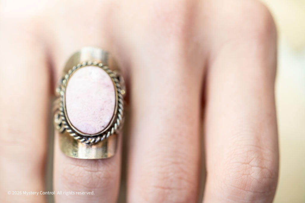 Pink Opal Adjustable Cocktail Ring